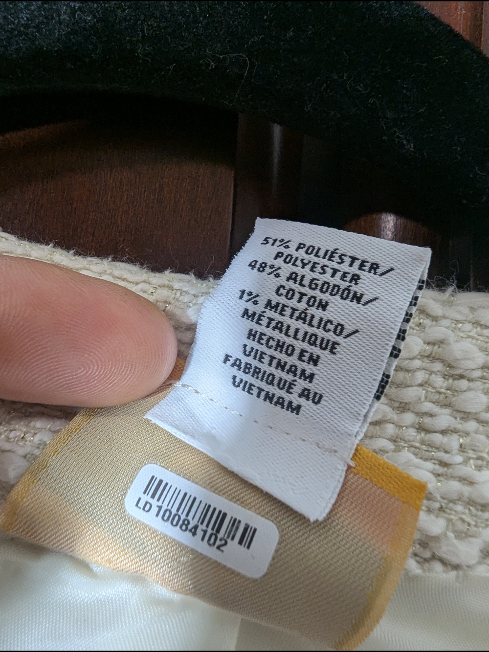 Ruby Rd. Cream Textured Open-Front Bouclé Jacket - Picture 6 of 7